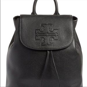 Tory Burch Black Leather Harper Backpack